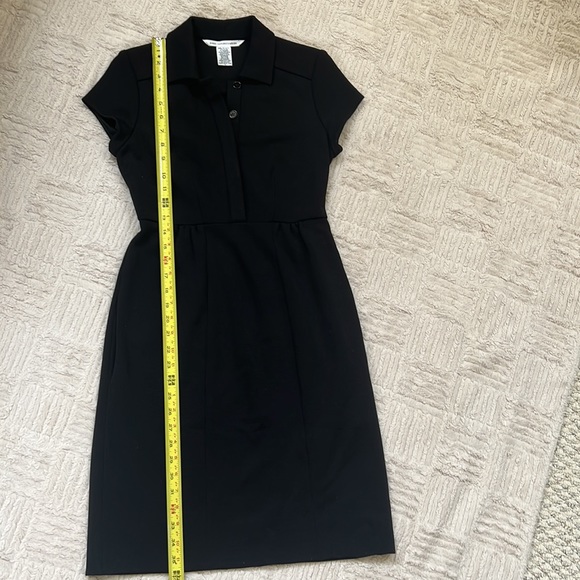 DIANE von FURSTENBERG Wool blend Bund Dress with pockets in black Size 2 - Picture 15 of 16